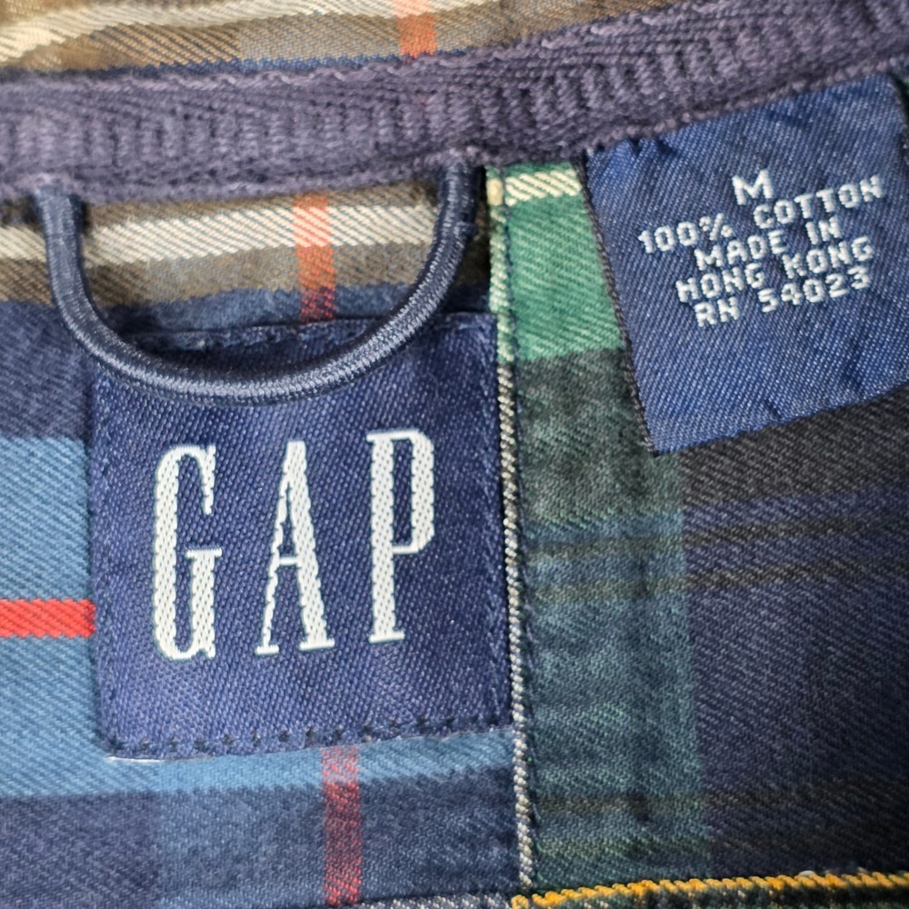 Vintage Gap Patchwork Plaid Shirt Button Quilted … - image 5